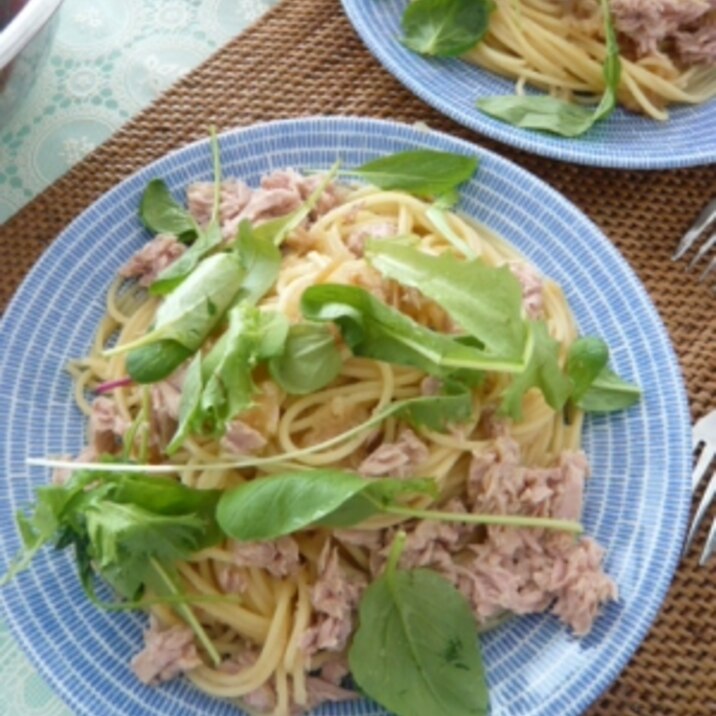 大根おろしとなめたけで　和風パスタ